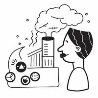 Environmental analyst with emissions data concept as An environmental analysts profile blended with emissions data symbolizing the focus on sustainability and environmental impact Dynamics vector