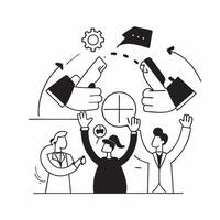 Executive team with sustainable supply chain concept as An executive teams profile blended with sustainable supply chain icons representing commitment to responsible sourcing Idea Dynamics vector