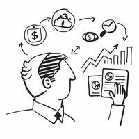 Executive with ESG report concept as An executives profile blended with an ESG report symbolizing corporate commitment to environmental social and governance standards Ideal for c Dynamics vector