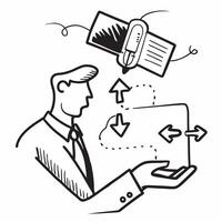Executive with merger complications concept as An executives profile blended with news of merger complications symbolizing the challenges and impact of business integrations Ideal Dynamics vector
