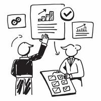Executive with vendor evaluation meeting concept as An executives profile blended with a vendor evaluation meeting symbolizing leadership in the vendor evaluation process Ideal fo Dynamics vector