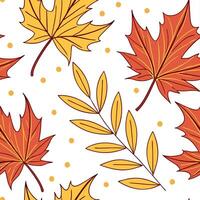 Fall leaves seamless pattern with colorful leaf bursts and vibrant hues for a dynamic autumn look concept as Vibrant autumn leaves pattern with colorful leaf bursts and dynamic hue Dynamics vector