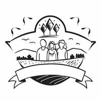 Family reunion with a countryside landscape concept as A family reunion blended with a countryside landscape representing the warmth and togetherness of family gatherings Ideal fo Dynamics vector