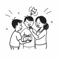 Family reuniting at a holiday celebration concept as A family reuniting blended with a holiday celebration symbolizing the warmth and joy of family holidays Ideal for family and h Dynamics vector