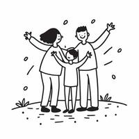 Family reuniting at a park concept as A family reuniting blended with a park scene symbolizing the warmth and joy of family gatherings Ideal for family and lifestyle ads in Photo Dynamics vector