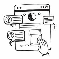 FAQ chatbot with user interaction concept as An FAQ chatbot interface blended with a users profile symbolizing automated support and user engagement Perfect for tech and service a Dynamics vector