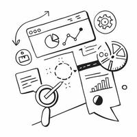 FAQ knowledge base with analytics concept as An FAQ knowledge base interface blended with analytics imagery symbolizing data driven support and information optimization Ideal for Dynamics vector