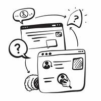 FAQ with live chat feature concept as An FAQ page blended with a live chat feature symbolizing real time assistance and user engagement Perfect for website and tech ads in Photo Dynamics vector