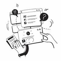 FAQ support with accessibility features concept as An FAQ support interface blended with accessibility features symbolizing inclusivity and user friendly design Ideal for website Dynamics vector