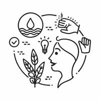 Farmer with drought resistant crops concept as A farmers profile blended with drought resistant crops symbolizing hope and sustainable agriculture in the face of climate change Pe Dynamics vector
