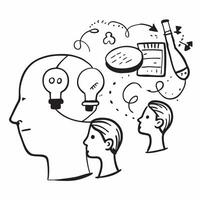 Father with kids at a science fair concept as A fathers profile blended with kids at a science fair symbolizing educational and encouraging parenting Ideal for education and famil Dynamics vector
