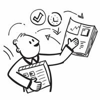 Finance manager with budget reports concept as A finance managers profile blended with budget reports symbolizing financial management and cost efficiency in the petrochemical indu Dynamics vector