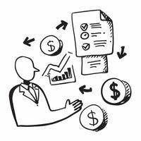 Finance manager with vendor payments concept as A finance managers profile blended with vendor payments symbolizing financial evaluation in the vendor process Ideal for business a Dynamics vector