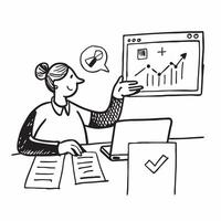 Financial advisor analyzing stock valuation reports concept as A financial advisor in an office analyzing stock valuation reports on a laptop highlighting expertise and financial d Dynamics vector