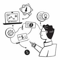 Financial analyst with AI fraud detection concept as A financial analysts profile blended with AI fraud detection symbolizing AIs role in identifying and preventing financial fraud Dynamics vector