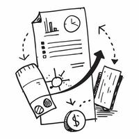 Financial chart and tax refund check concept as A financial chart paired with a tax refund check representing the analysis and returns of tax season perfect for isolated des Dynamics vector
