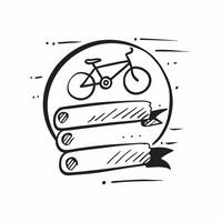 Flat design as Bicycle icon with copy space on a green background concept as A icon image of a bicycle icon with generous copy space on a green background ideal for promoting phy Dynamics Set 2 vector