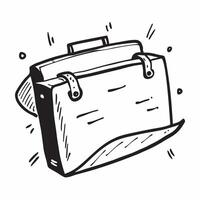 Flat design as Briefcase with copy space on a minimalist background concept as A sleek icon image of a briefcase with ample copy space on a minimalist background perfect for busi Dynamics vector