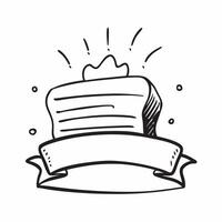 Flat design as Cake icon with copy space on a white background concept as A icon image of a cake icon with generous copy space on a white background ideal for celebration and ret Dynamics vector