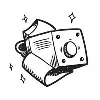 Flat design as Camera icon with copy space on a white background concept as A icon image of a camera icon with generous copy space on a white background ideal for travel and phot Dynamics vector