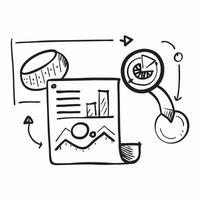 Flat design as Doodle line icon of a bar chart concept as A doodle line icon of a bar chart symbolizing data performance and business metrics perfect for analytical and business re Dynamics Set 2 vector