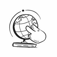 Flat design as Globe icon with copy space on a tech themed background concept as A icon image of a globe icon with generous copy space on a tech themed background ideal for globa Dynamics vector