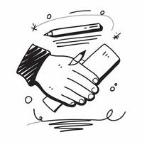 Flat design as Handshake icon with copy space on a blue background concept as A icon image of a handshake icon with generous copy space on a blue background ideal for business de Dynamics vector
