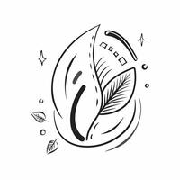 Flat design as Leaf icon with copy space on a white background concept as A icon image of a leaf icon with generous copy space on a white background ideal for natural health and Dynamics Set 3 vector