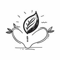 Flat design as Leaf icon with copy space on a white background concept as A icon image of a leaf icon with generous copy space on a white background ideal for natural health and Dynamics Set 4 vector