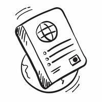 Flat design as Passport icon with copy space on a white background concept as A icon image of a passport icon with generous copy space on a white background ideal for travel and Dynamics Set 2 vector