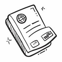 Flat design as Passport icon with copy space on a white background concept as A icon image of a passport icon with generous copy space on a white background ideal for travel and Dynamics vector