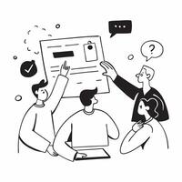 Flat design as Project team presenting their findings in a business meeting concept as A icon illustration of a project team presenting their findings in a business meeting featu Dynamics vector