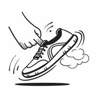 Flat design as Running shoe icon with copy space on a green background concept as A icon image of a running shoe icon with ample copy space on a green background perfect for fitn Dynamics Set 3 vector