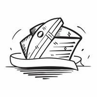 Flat design as Ship icon with copy space on a blue background concept as A icon image of a ship icon with ample copy space on a blue background ideal for travel and cruise themed Dynamics vector