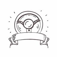 Flat design as Steering wheel icon with copy space on a white background concept as A image of a steering wheel icon with generous copy space on a white background ideal for Dynamics Set 2 vector