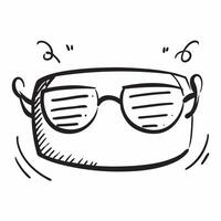 Flat design as Sunglasses icon with copy space on a white background concept as A image of sunglasses with generous copy space on a white background ideal for relaxation and Dynamics Set 2 vector