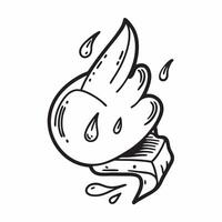 Flat design as Water drop icon with copy space on a minimalist background concept as A icon image of a water drop icon with generous copy space on a minimalist background ideal f Dynamics vector