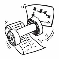 Foam roller and financial statement concept as A foam roller paired with a financial statement representing muscle recovery and financial analysis ideal for clean and isolated vect Dynamics vector