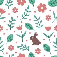 Fun spring nature seamless pattern with playful animal silhouettes and nature elements for whimsical spring designs concept as Whimsical spring nature pattern featuring animal silh Dynamics vector