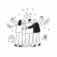 Friends reuniting at a festival concept as Friends reuniting blended with a festival scene symbolizing the joy and excitement of reuniting at a festive event Ideal for social and Dynamics vector