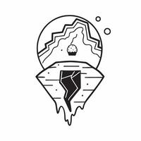 Geologist with rocky landscape concept as A geologists profile blended with a rocky landscape symbolizing the study and appreciation of Earths geological formations Perfect for ed Dynamics vector
