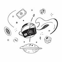 Glossy abstract digital art of food innovation for World Food Day concept as Camera movement Pan across the abstract food innovation scene Scene A vibrant digital background with Dynamics vector