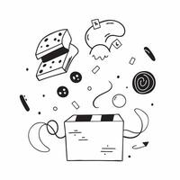 Glossy abstract digital art of food production for World Food Day concept as Camera movement Pan across the abstract food production scene Scene A digital colorful background with Dynamics vector