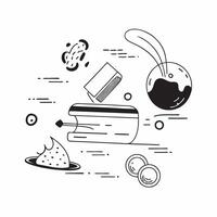 Glossy abstract digital art of food preparation for World Food Day concept as Camera movement Zoom into the abstract food preparation scene Scene A vibrant digital background with Dynamics vector