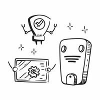 Glossy Glowing Holographic AI Icon and Robotics Icon concept as A photo featuring a glossy glowing holographic AI icon and a robotics icon The objects are positioned towards the r Dynamics vector