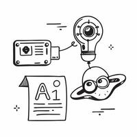 Glossy Glowing Holographic AI Icon and Robotics Icon concept as A photo featuring a glossy glowing holographic AI icon and a robotics icon The objects are positioned towards the r Dynamics Set 4 vector