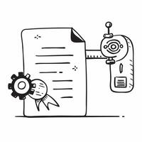 Glossy Glowing Holographic Automation Icon and Robot Icon concept as A photo featuring a glossy glowing holographic automation icon and a robot icon The objects are positioned tow Dynamics Set 4 vector