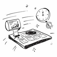 Glossy Glowing Holographic Conference Table and Clock concept as A photo depicting a glossy glowing holographic conference table and a clock The objects are positioned centrally l Dynamics vector