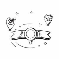 Glossy Glowing Holographic Drone Icon and GPS Icon concept as A photo featuring a glossy glowing holographic drone icon and a GPS icon The objects are positioned towards the right Dynamics vector