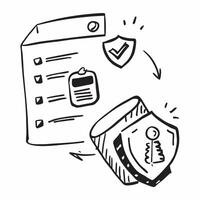 Glossy Glowing Holographic Data Icon and Security Icon concept as A photo depicting a glossy glowing holographic data icon and a security icon The objects are positioned centrally Dynamics vector